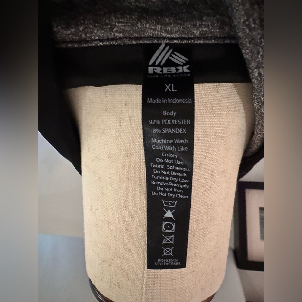 RBX Studio Daily Super Soft Mock Neck Jacket Black and Grey Size XL - Picture 9 of 11